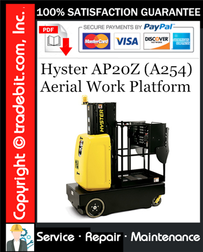 Hyster AP20Z (A254) Aerial Work Platform Service Repair Manual Download ★