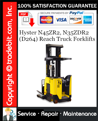 Thumbnail Hyster N45ZR2, N35ZDR2 (D264) Reach Truck Forklifts Service Repair Manual Download ★ Thumbnail Hyster N45ZR2, N35ZDR2 (D264) Reach Truck Forklifts Service Repair Manual Download ★