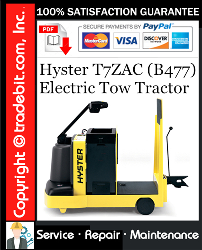 Thumbnail Hyster T7ZAC (B477) Electric Tow Tractor Service Repair Manual Download ★