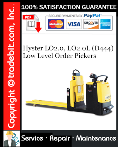 Thumbnail Hyster LO2.0, LO2.0L (D444) Low Level Order Pickers Service Repair Manual Download ★ Thumbnail Hyster LO2.0, LO2.0L (D444) Low Level Order Pickers Service Repair Manual Download ★