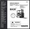 Thumbnail Komatsu BX20 Series Forklift Service Repair Manual PDF  