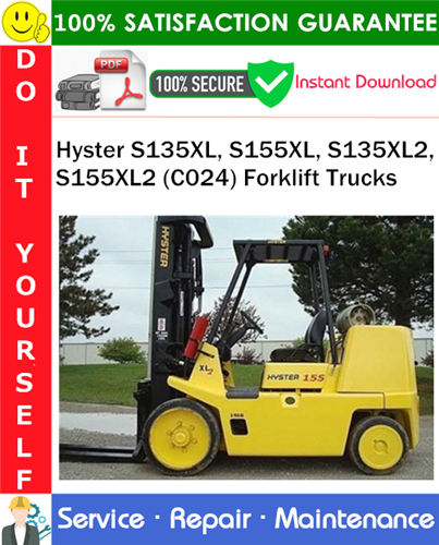Hyster S135XL, S155XL, S135XL2, S155XL2 (C024) Forklift Trucks Service