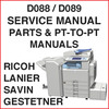 Thumbnail Ricoh Aficio MPC4501, Aficio MPC5501 Service, Parts & PTP Manuals - DOWNLOAD