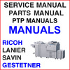 Thumbnail Ricoh Aficio MP6500, MP7500, MP6000, MP7000, MP8000 Service Manual, PTP, Parts Catalog Manuals - DOWNLOAD