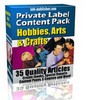 Thumbnail Private Label Article Pack : Hobbies, Arts & Crafts PLR