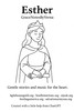 Queen Esther from the Bible children coloring page