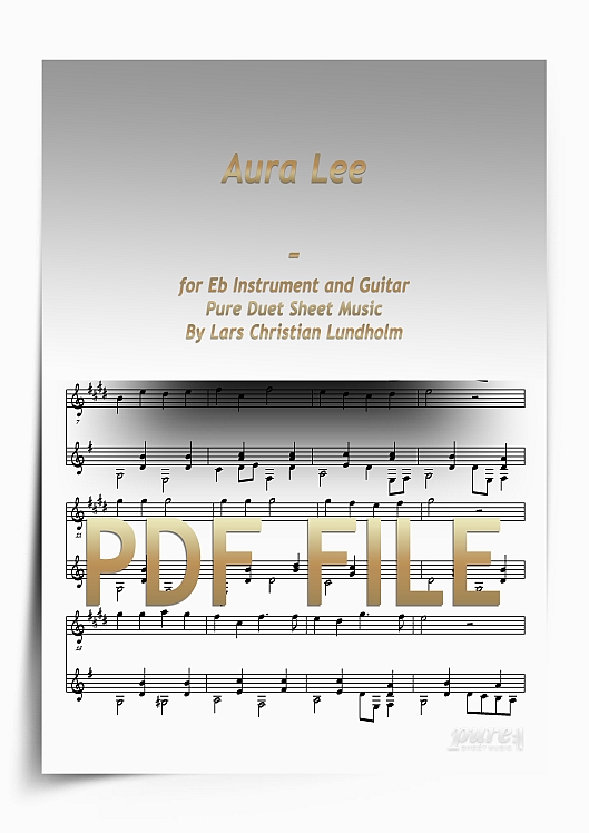 Thumbnail Aura Lee for Eb Instrument and Guitar (PDF file), Pure Sheet Music arranged by Lars Christian Lundholm Thumbnail Aura Lee for Eb Instrument and Guitar (PDF file), Pure Sheet Music arranged by Lars Christian Lundholm