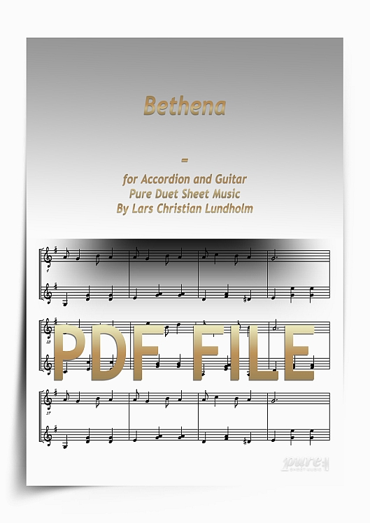 Thumbnail Bethena for Accordion and Guitar (PDF file), Pure Sheet Music arranged by Lars Christian Lundholm Thumbnail Bethena for Accordion and Guitar (PDF file), Pure Sheet Music arranged by Lars Christian Lundholm