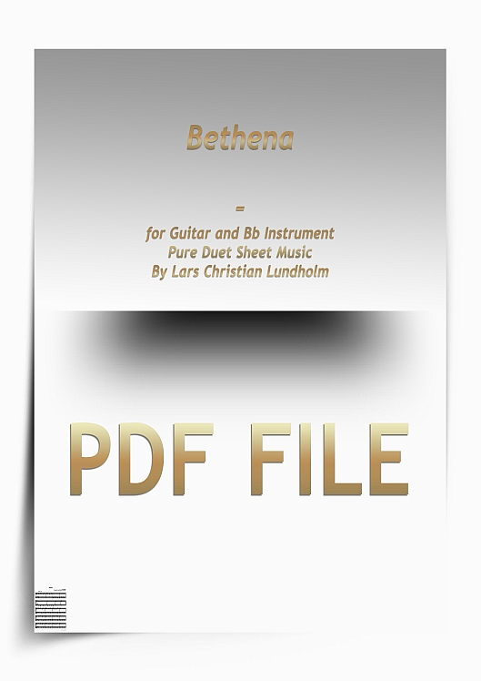Thumbnail Bethena for Guitar and Bb Instrument (PDF file), Pure Sheet Music arranged by Lars Christian Lundholm Thumbnail Bethena for Guitar and Bb Instrument (PDF file), Pure Sheet Music arranged by Lars Christian Lundholm