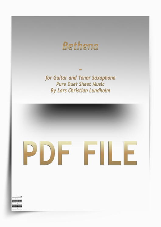 Thumbnail Bethena for Guitar and Tenor Saxophone (PDF file), Pure Sheet Music arranged by Lars Christian Lundholm Thumbnail Bethena for Guitar and Tenor Saxophone (PDF file), Pure Sheet Music arranged by Lars Christian Lundholm