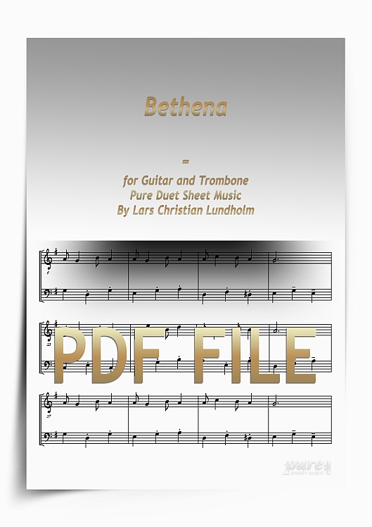 Thumbnail Bethena for Guitar and Trombone (PDF file), Pure Sheet Music arranged by Lars Christian Lundholm Thumbnail Bethena for Guitar and Trombone (PDF file), Pure Sheet Music arranged by Lars Christian Lundholm