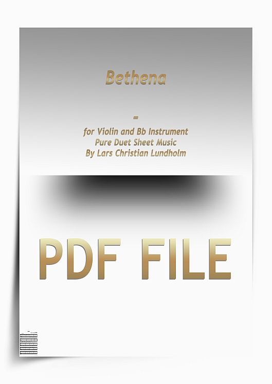 Thumbnail Bethena for Violin and Bb Instrument (PDF file), Pure Sheet Music arranged by Lars Christian Lundholm