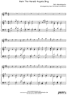 Thumbnail Hark The Herald Angels Sing Pure Sheet Music for Piano and Alto Saxophone, Arranged by Lars Christian Lundholm