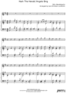 Thumbnail Hark The Herald Angels Sing Pure Sheet Music for Piano and English Horn, Arranged by Lars Christian Lundholm