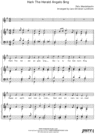 Thumbnail Hark The Herald Angels Sing Pure Sheet Music for Piano and Voice, Arranged by Lars Christian Lundholm