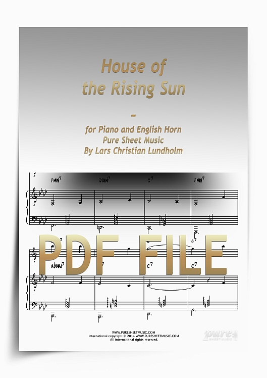 Thumbnail House of the Rising Sun for Piano and English Horn (PDF file), Pure Sheet Music arranged by Lars Christian Lundholm