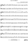 Thumbnail Joy to the World Pure Sheet Music Duet for Eb Instrument and Trombone, Arranged by Lars Christian Lundholm