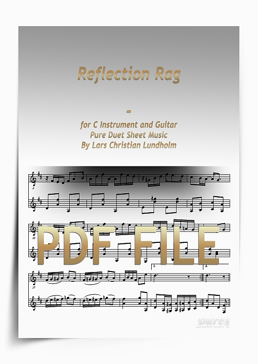 Thumbnail Reflection Rag for C Instrument and Guitar (PDF file), Pure Sheet Music arranged by Lars Christian Lundholm Thumbnail Reflection Rag for C Instrument and Guitar (PDF file), Pure Sheet Music arranged by Lars Christian Lundholm