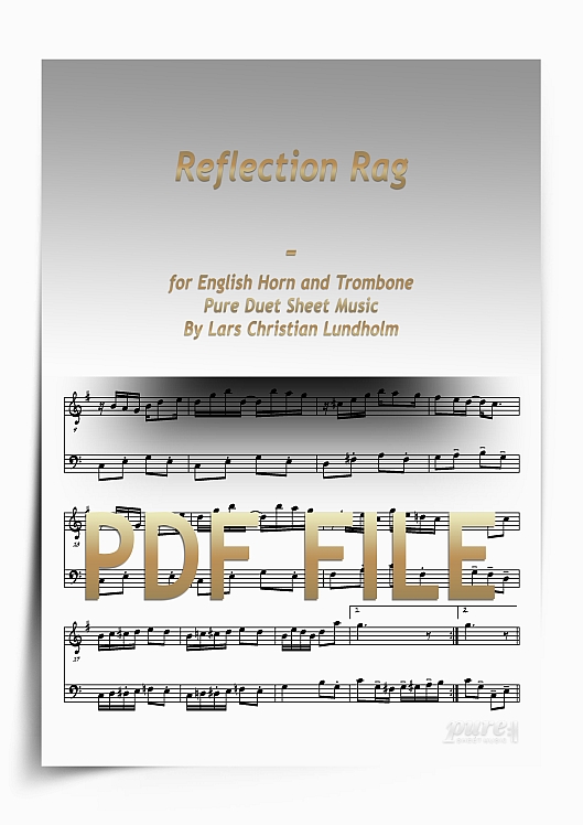 Thumbnail Reflection Rag for English Horn and Trombone (PDF file), Pure Sheet Music arranged by Lars Christian Lundholm