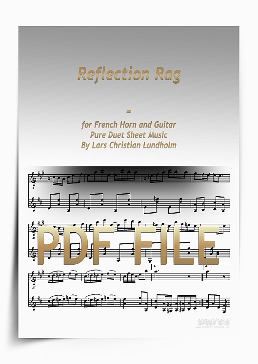 Thumbnail Reflection Rag for French Horn and Guitar (PDF file), Pure Sheet Music arranged by Lars Christian Lundholm Thumbnail Reflection Rag for French Horn and Guitar (PDF file), Pure Sheet Music arranged by Lars Christian Lundholm