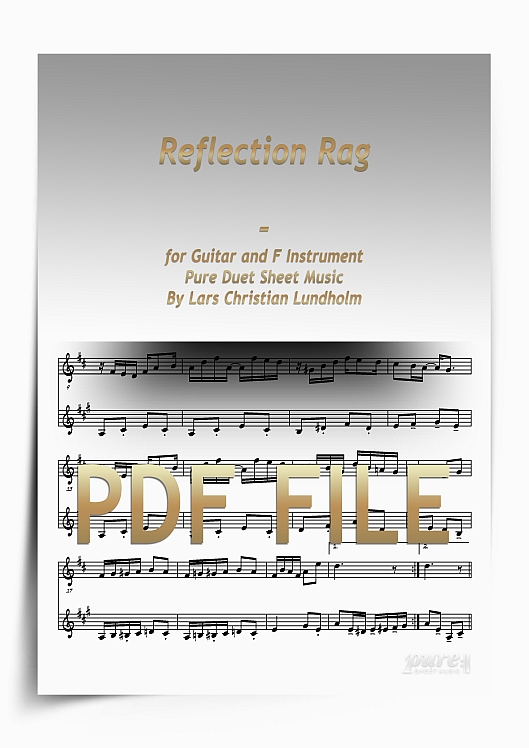 Thumbnail Reflection Rag for Guitar and F Instrument (PDF file), Pure Sheet Music arranged by Lars Christian Lundholm Thumbnail Reflection Rag for Guitar and F Instrument (PDF file), Pure Sheet Music arranged by Lars Christian Lundholm