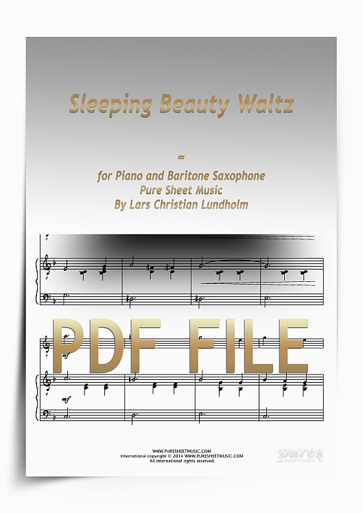 Thumbnail Sleeping Beauty Waltz for Piano and Baritone Saxophone (PDF file), Pure Sheet Music arranged by Lars Christian Lundholm