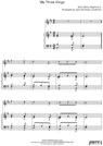 Thumbnail We Three Kings Pure Sheet Music for Piano and F Instrument, Arranged by Lars Christian Lundholm