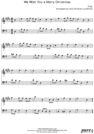Thumbnail We Wish You a Merry Christmas Pure Sheet Music Duet for Baritone Saxophone and Trombone, Arranged by Lars Christian Lundholm
