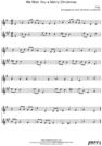 Thumbnail We Wish You a Merry Christmas Pure Sheet Music Duet for Violin and Bb Instrument, Arranged by Lars Christian Lundholm