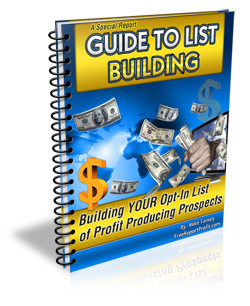 Thumbnail A Special Report Guide To List Building eBook