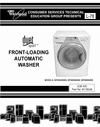 Thumbnail WHIRLPOOL DUET SPORT WASHER REPAIR SERVICE MANUAL