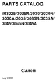 Thumbnail Canon ir3045 Parts Manual