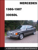 Thumbnail Mercedes-Benz 300SDL w126 1986-1987 Factory WORKSHOP Service manual