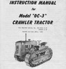Thumbnail Oliver OC3 OC-3 Crawler Tractor instruction Manual 