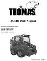 Thumbnail Thomas 233 HD Skid Steer Loader Parts Manual Thumbnail Thomas 233 HD Skid Steer Loader Parts Manual