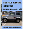 Thumbnail Suzuki Samurai 1986-1988 Service Repair Manual Pdf Download