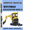 Thumbnail Hyundai Crawler Excavator R35Z-9 Service Repair Manual Pdf 