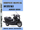 Thumbnail Suzuki AN650 2003 Burgman Service Repair Manual Pdf Download