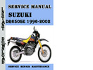 Thumbnail Suzuki DR650SE 1996-2002 Service Repair Manual Pdf Download Thumbnail Suzuki DR650SE 1996-2002 Service Repair Manual Pdf Download