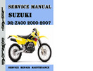 Thumbnail Suzuki DR-Z400 2000-2007 Service Repair Manual Pdf Download