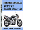Thumbnail Suzuki GS500E 1988-1990 Service Repair Manual Pdf Download