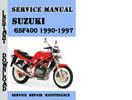 Thumbnail Suzuki GSF400 Bandit 1990-1997 Service Repair Manual Pdf 