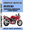 Thumbnail Suzuki GSF600,600S 1999-2000 Service Repair Manual Pdf 