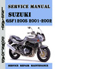 Thumbnail Suzuki GSF1200S 2001-2002 Service Repair Manual Pdf Download