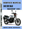 Thumbnail Suzuki GSX250F 1991 Service Repair Manual Pdf Download