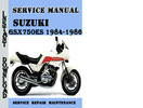 Thumbnail Suzuki GSX750ES 1984-1986 Service Repair Manual Pdf Download