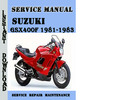 Thumbnail Suzuki GSX400F 1981-1983 Service Repair Manual Pdf Download