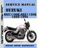 Thumbnail Suzuki GSX1100E,GSX1150E 1985-1994 Service Repair Manual Pdf