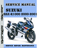 Thumbnail Suzuki GSX-R1000 2000-2001 Service Repair Manual Pdf 