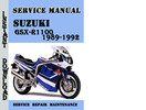 Thumbnail Suzuki GSX-R1100 1989-1992 Service Repair Manual Pdf 